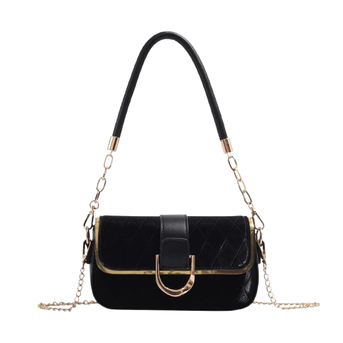 Minimalist Rhombus Crossbody – Elegant Microfiber Shoulder Bag with Chain Strap Velt UK | SALE