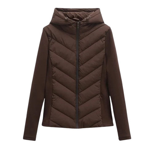 ETJ Women's Patchwork Hooded Jacket Velt UK | SALE