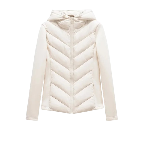 ETJ Women's Patchwork Hooded Jacket Velt UK | SALE