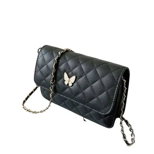 Chic Plaid Chain Crossbody Bag - Trendy PU Leather - Velt UK | SALE