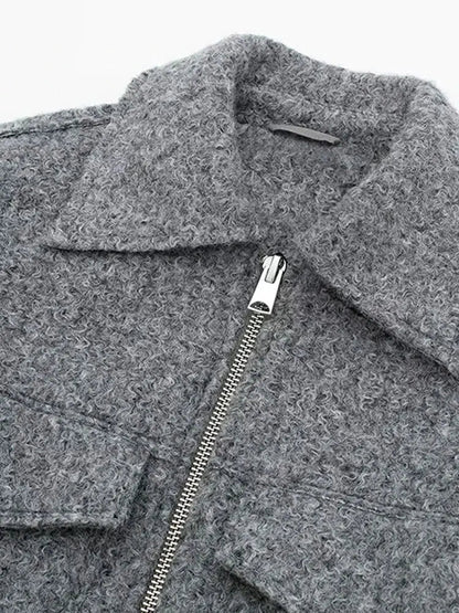 TRZA Women Fashion Patch Pockets With Flaps Cropped Jacket Coat Vintage Long Sleeve Front Zipper Female Outerwear Chic Tops Velt UK | SALE