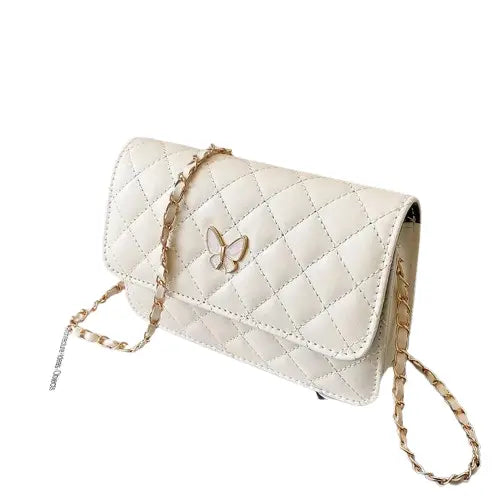 Chic Plaid Chain Crossbody Bag - Trendy PU Leather - Velt UK | SALE
