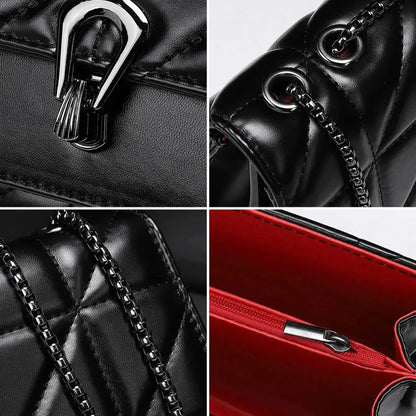 Retro flip women's diagonal cross bag PU leather quilted embroidered handbag fashion luxury designer chain shoulder bag Velt UK | SALE