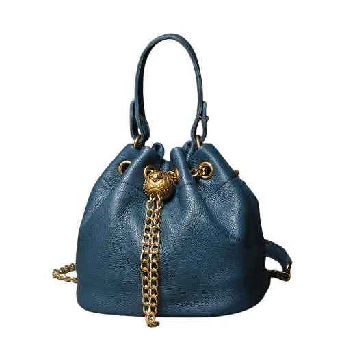 Elegant Leather Chain Bucket Bag for Women - Velt UK | SALE