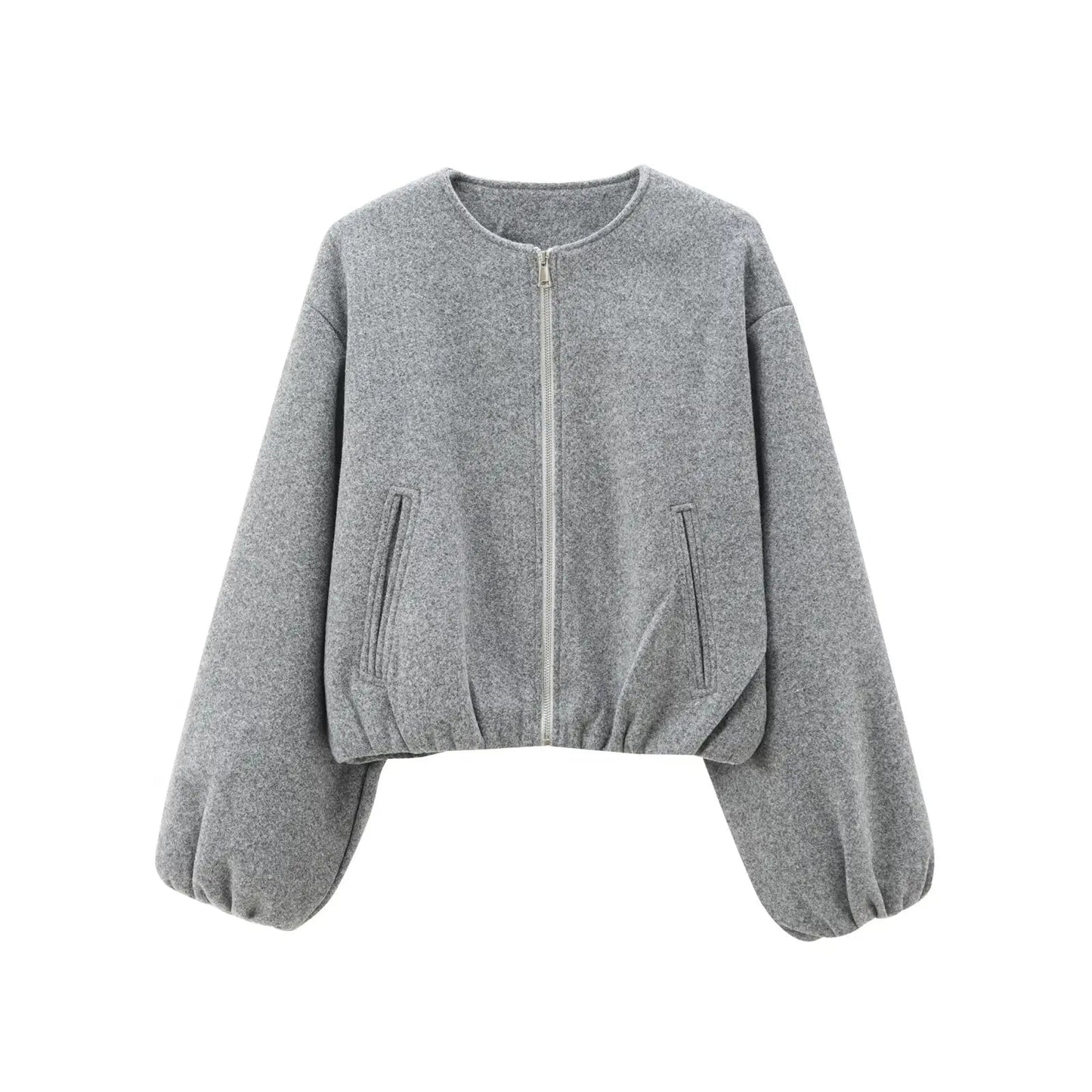 MUJER Black Bomber Jackets for Women Zipper Varsity Jackets Women Soft Cropped Jackets Woman 2025 Long Sleeve Winter Coat Female Velt UK | SALE