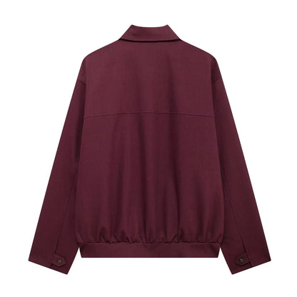 MUJER Zipper Bomber Jackets for Women Fall Outerwears Overcoat Female Long Sleeve Loose Jacket Women Coats Retro Women's Jacket Velt UK | SALE