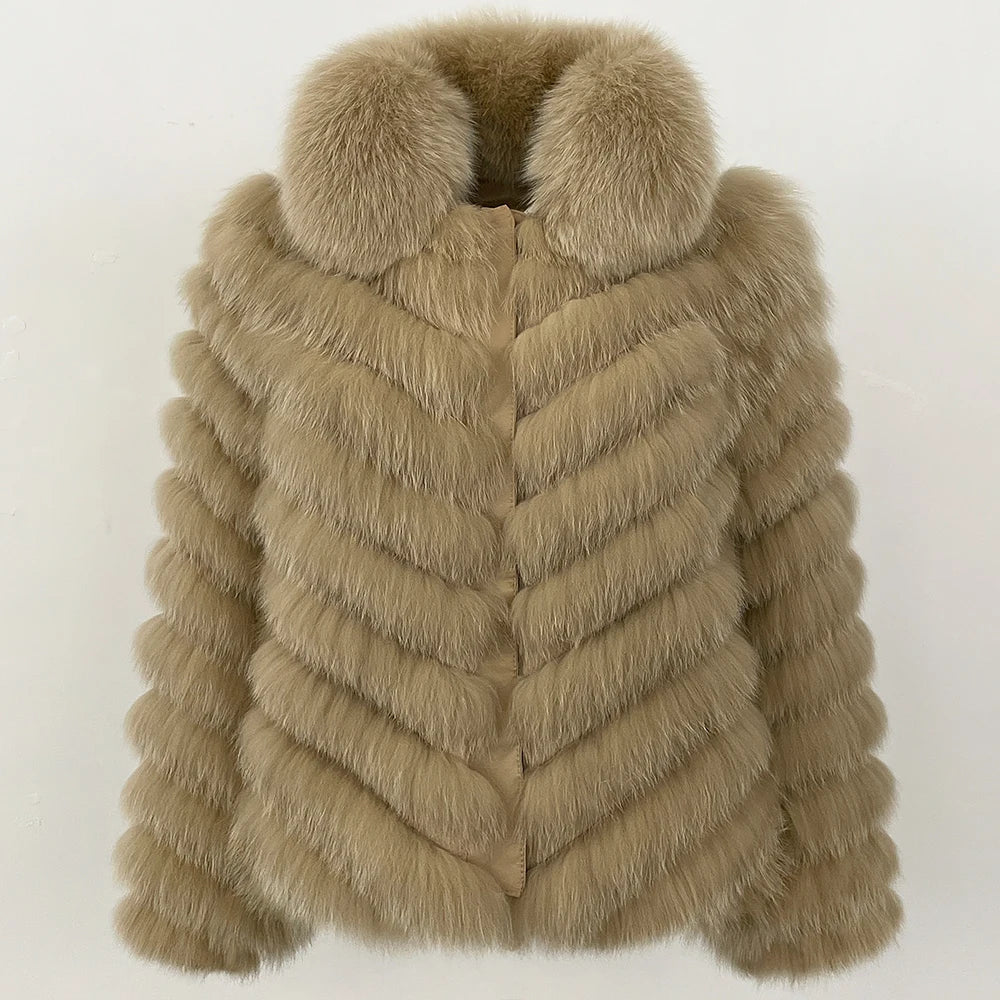 MENINA 2025 New Winter Clothing Women Natural Fox Fur Jacket Fashion Warm Real Fur Coat Long Sleeve Luxury Style Streetwear Lady Velt UK | SALE