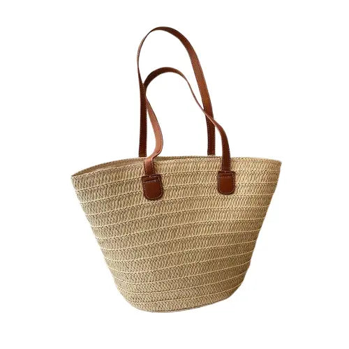 Stylish Summer Straw Woven Shoulder Bag - Velt UK | SALE
