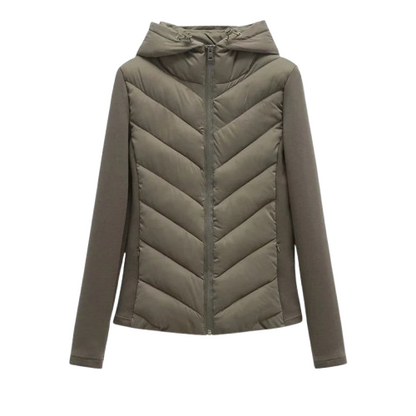 ETJ Women's Patchwork Hooded Jacket Velt UK | SALE