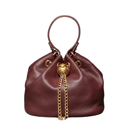 Elegant Leather Chain Bucket Bag for Women - Velt UK | SALE