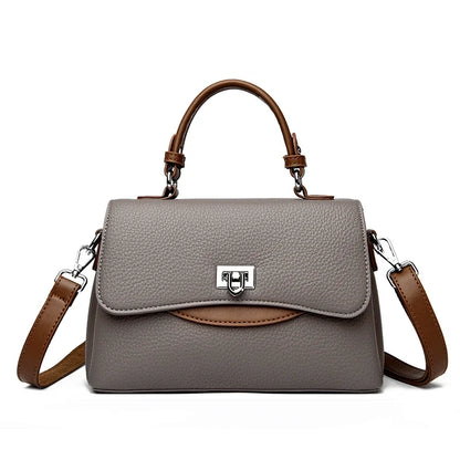 Luxury Large Capacity Multilayer Shoulder Messenger Bag High Quality Leather Handbag Women Designer Crossbody Sac Female Tote