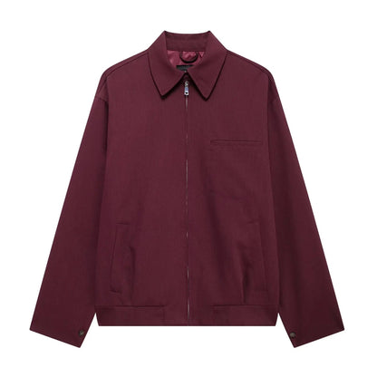MUJER Zipper Bomber Jackets for Women Fall Outerwears Overcoat Female Long Sleeve Loose Jacket Women Coats Retro Women's Jacket Velt UK | SALE