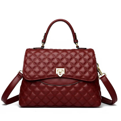 Luxury Large Capacity Multilayer Shoulder Messenger Bag High Quality Leather Handbag Women Designer Crossbody Sac Female Tote