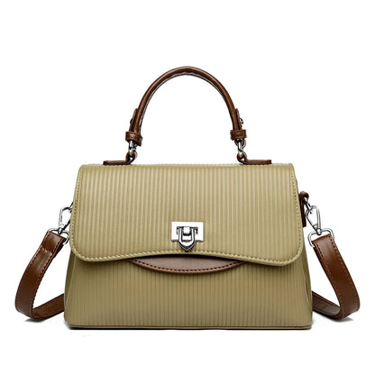 Luxury Large Capacity Multilayer Shoulder Messenger Bag High Quality Leather Handbag Women Designer Crossbody Sac Female Tote