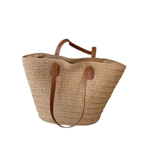 Stylish Summer Straw Woven Shoulder Bag - Velt UK | SALE