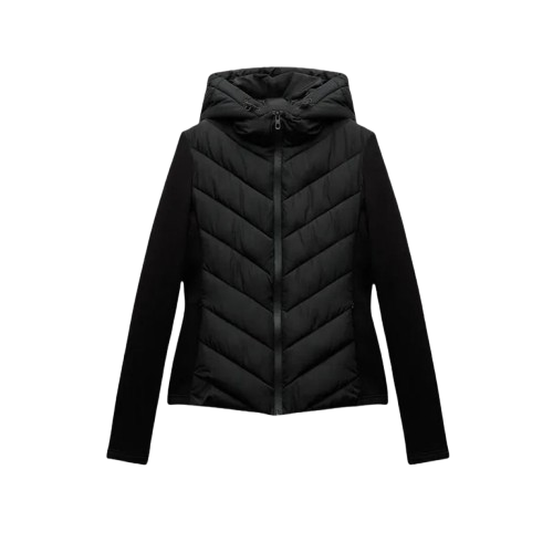 ETJ Women's Patchwork Hooded Jacket Velt UK | SALE