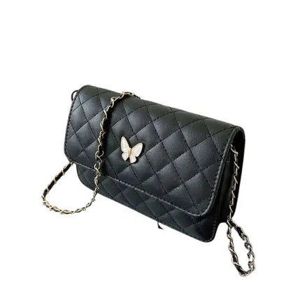 Chic Plaid Chain Crossbody Bag - Trendy PU Leather - Velt UK | SALE