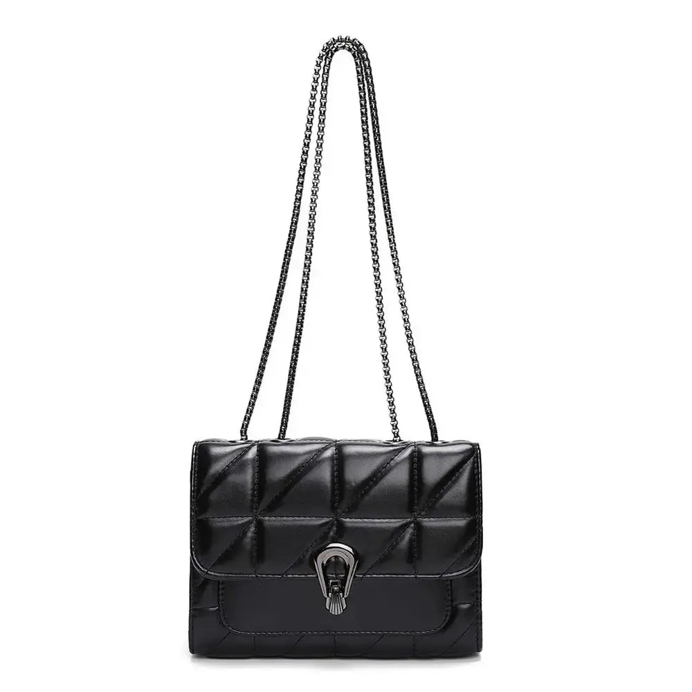 Retro flip women's diagonal cross bag PU leather quilted embroidered handbag fashion luxury designer chain shoulder bag Velt UK | SALE